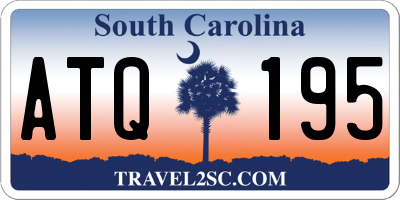 SC license plate ATQ195