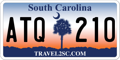 SC license plate ATQ210