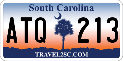 SC license plate ATQ213