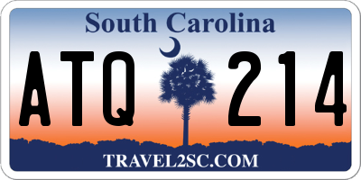 SC license plate ATQ214