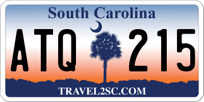 SC license plate ATQ215