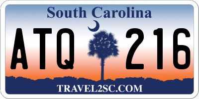 SC license plate ATQ216