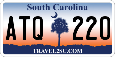 SC license plate ATQ220
