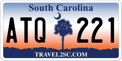 SC license plate ATQ221