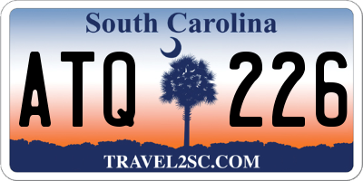 SC license plate ATQ226