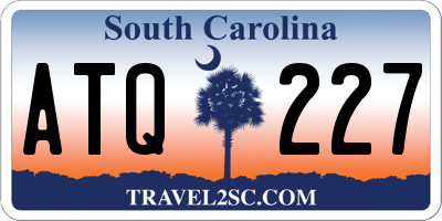SC license plate ATQ227