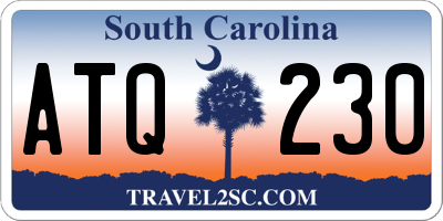 SC license plate ATQ230