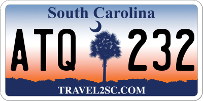 SC license plate ATQ232