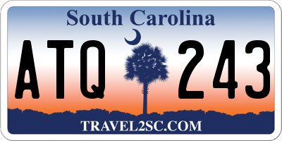SC license plate ATQ243