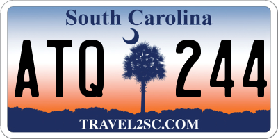 SC license plate ATQ244