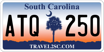 SC license plate ATQ250