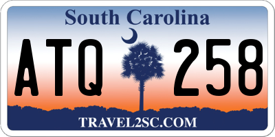 SC license plate ATQ258
