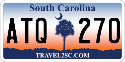 SC license plate ATQ270