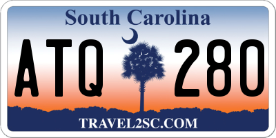 SC license plate ATQ280