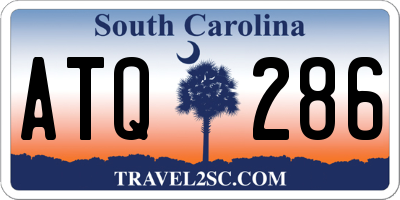 SC license plate ATQ286