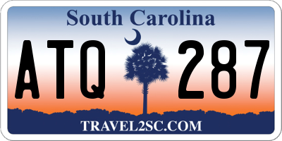 SC license plate ATQ287