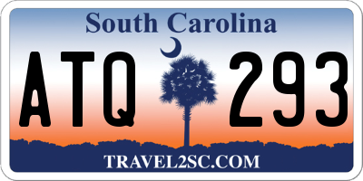 SC license plate ATQ293