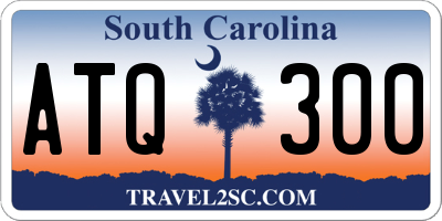 SC license plate ATQ300