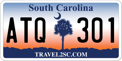 SC license plate ATQ301