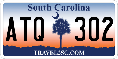 SC license plate ATQ302