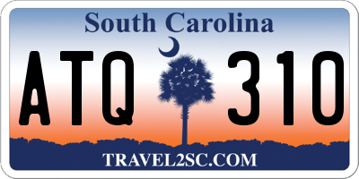 SC license plate ATQ310