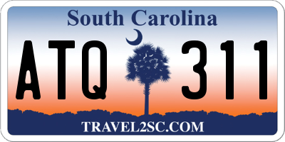 SC license plate ATQ311