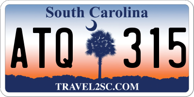 SC license plate ATQ315