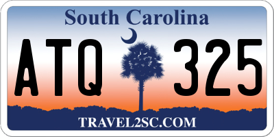 SC license plate ATQ325