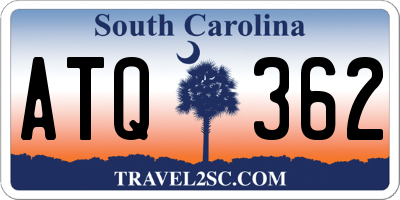SC license plate ATQ362