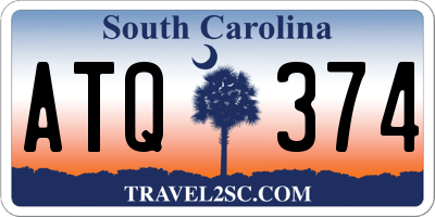 SC license plate ATQ374