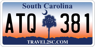 SC license plate ATQ381