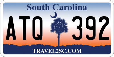 SC license plate ATQ392