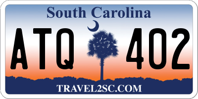 SC license plate ATQ402