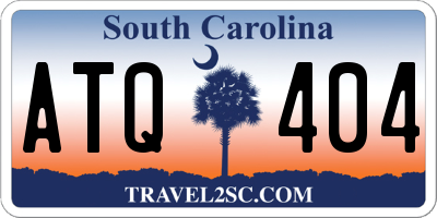 SC license plate ATQ404