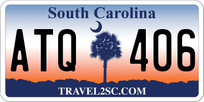 SC license plate ATQ406