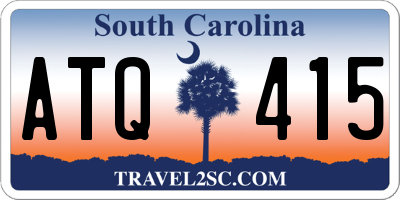 SC license plate ATQ415