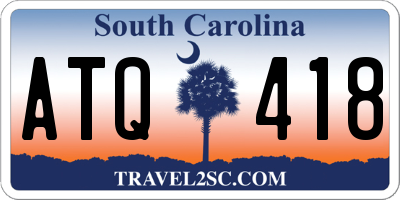 SC license plate ATQ418