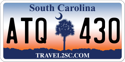 SC license plate ATQ430