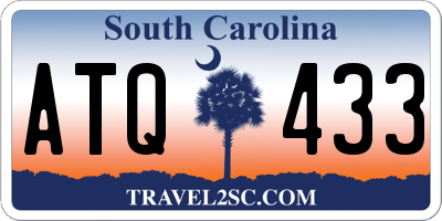 SC license plate ATQ433