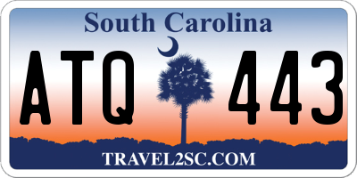 SC license plate ATQ443
