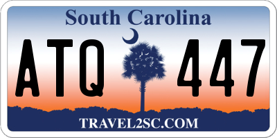 SC license plate ATQ447