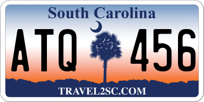 SC license plate ATQ456