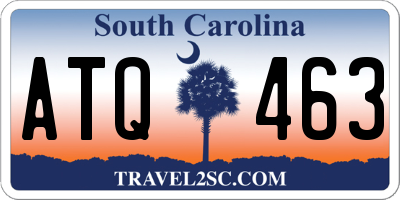 SC license plate ATQ463