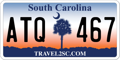 SC license plate ATQ467