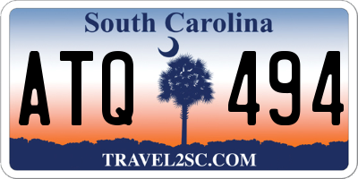 SC license plate ATQ494