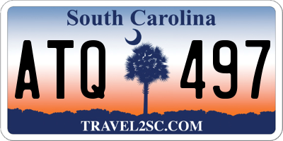 SC license plate ATQ497