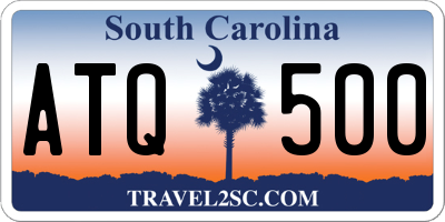 SC license plate ATQ500