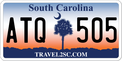 SC license plate ATQ505