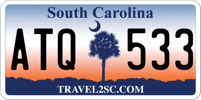 SC license plate ATQ533