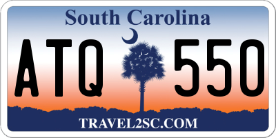 SC license plate ATQ550